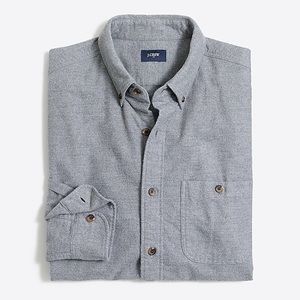J Crew Rugged Elbow-Patch Flannel Shirt